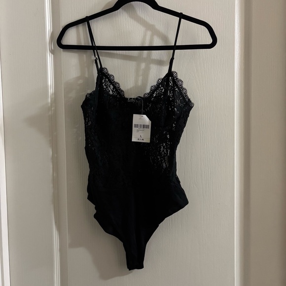 Forever 21 Tops - Forever 21 Black Lace Bodysuit